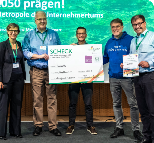 CompagOs Wins the HSG Alumni Gründerpitch in the Cluster Public Value